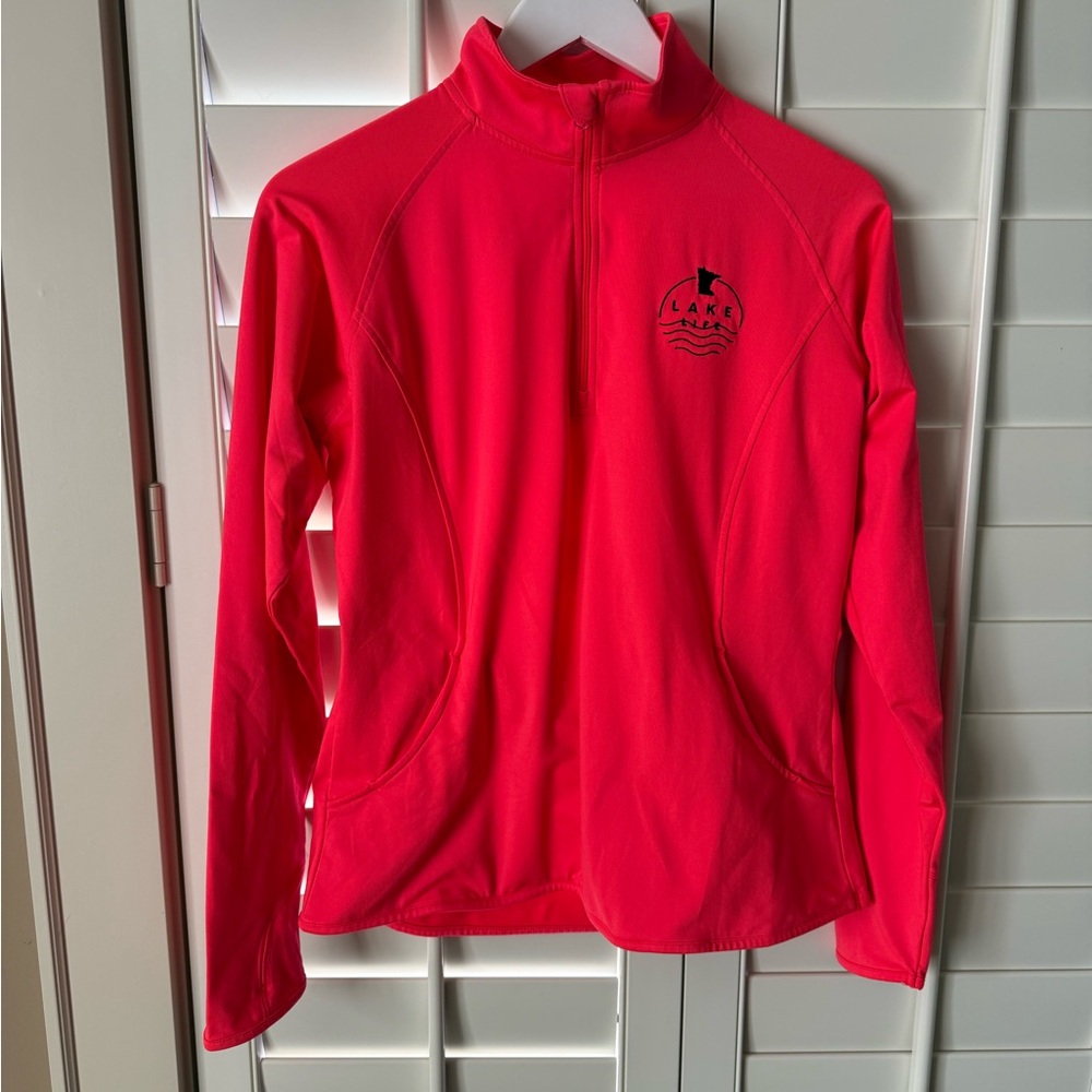 Small Pink Sport-Tek Lake Life Quarter-Zip Pullover